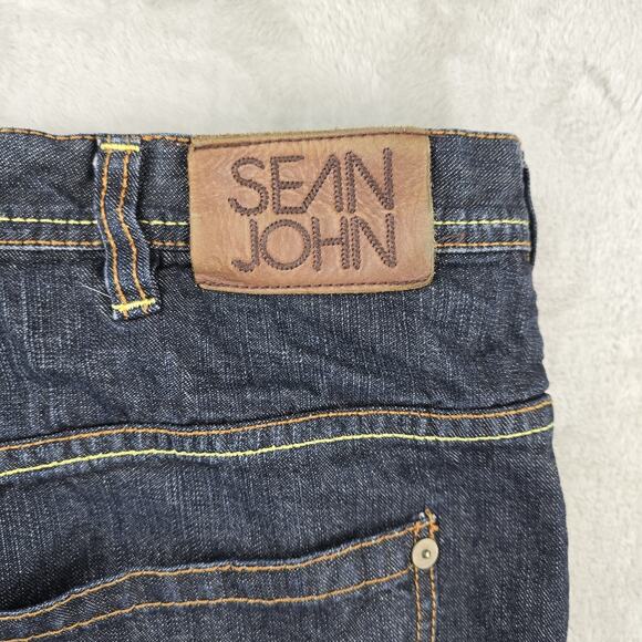 Vtg Sean John Denim Jeans Mens 40 Blue (Fits 42x30) Baggy Wide Skate Skater Y2K - Picture 7 of 12